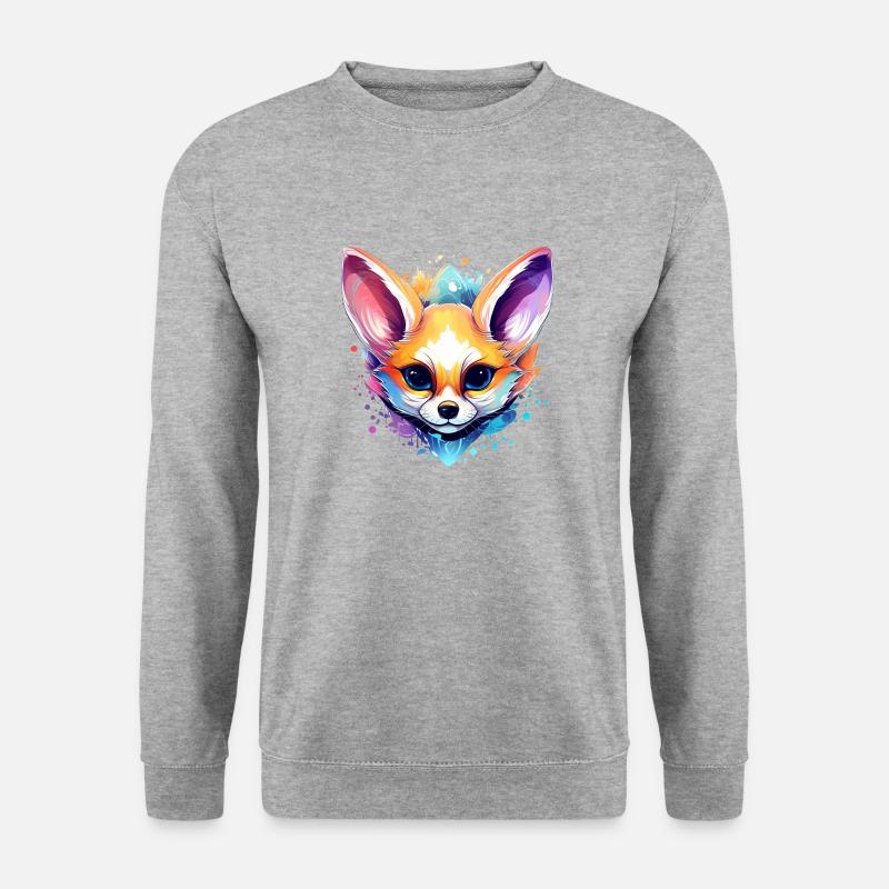 fennec coloré - Sweat-shirt Unisexe - gris chiné