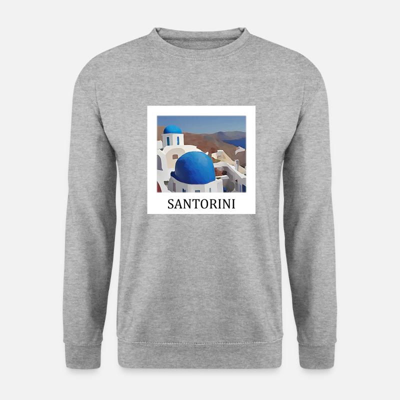Santorini - Unisex Pullover - Weißgrau meliert