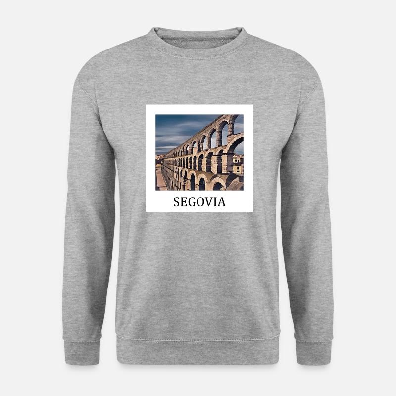 Segovia - Unisex Pullover - Weißgrau meliert