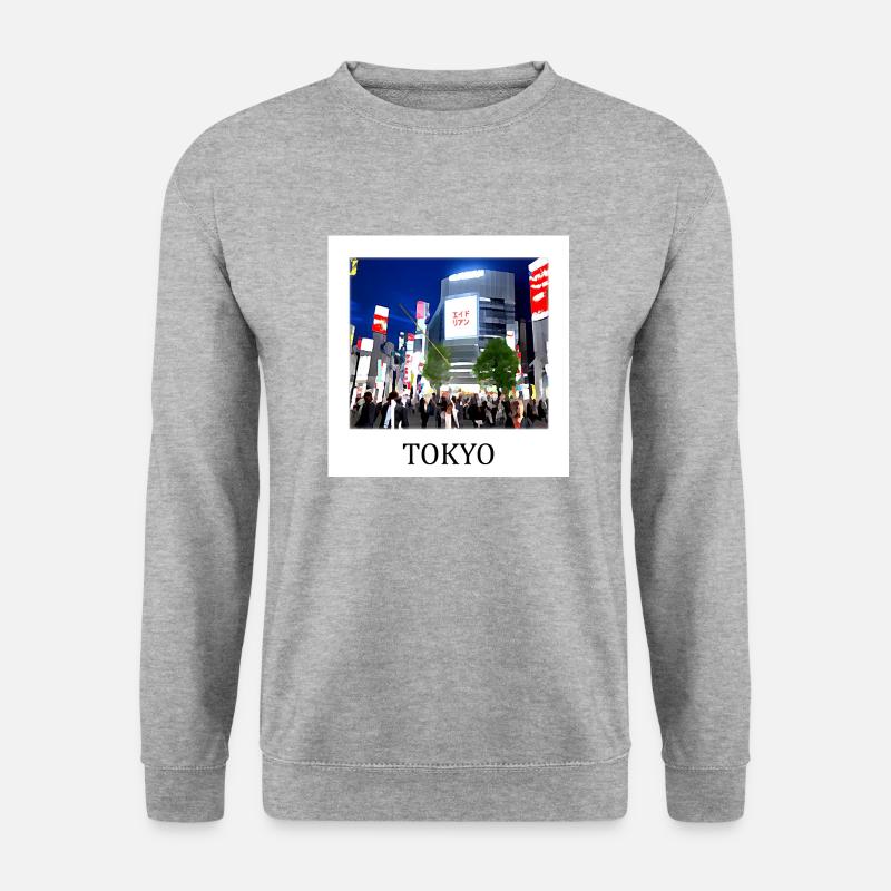 Tokio - Unisex Pullover - Weißgrau meliert