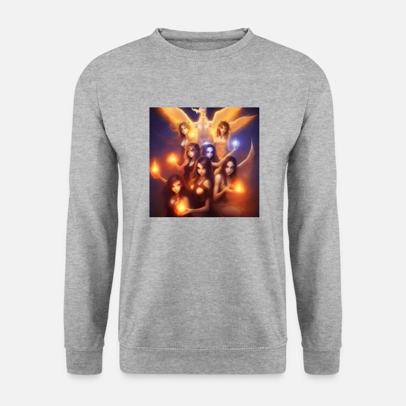 AI ROCK - Unisex Pullover - Weißgrau meliert