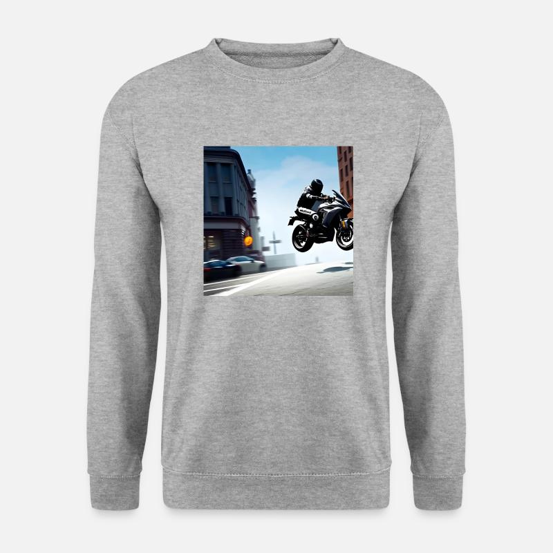 Endo-Profi - Bike - Unisex Pullover - Weißgrau meliert