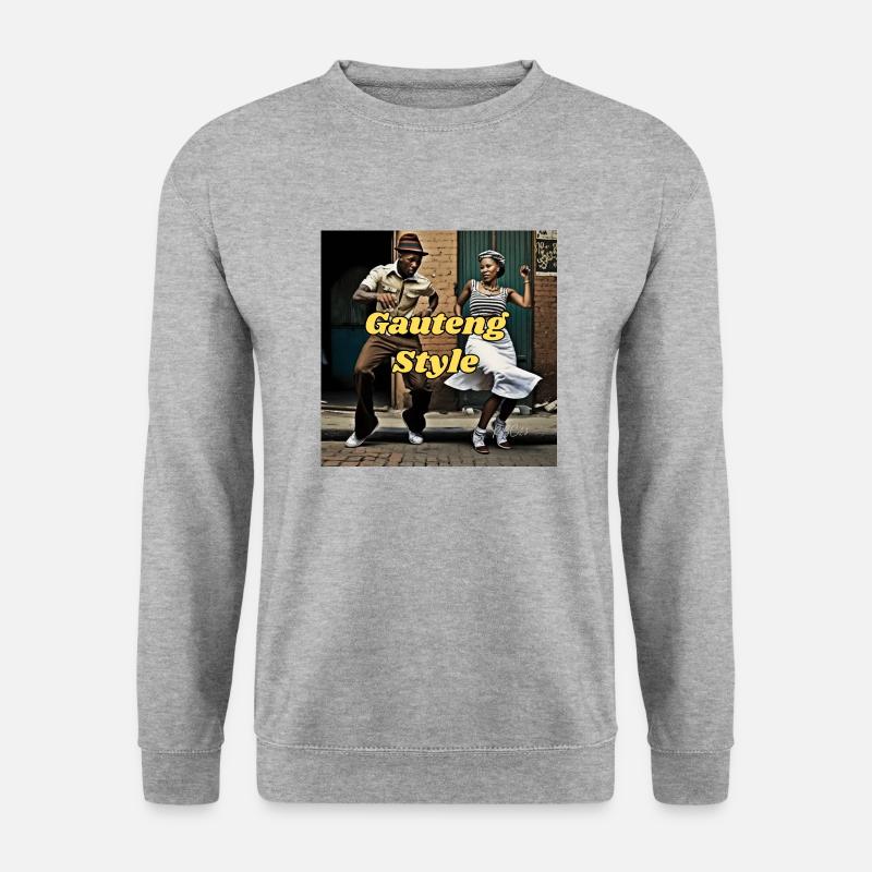 Gauteng-Stil - Unisex Pullover - Weißgrau meliert