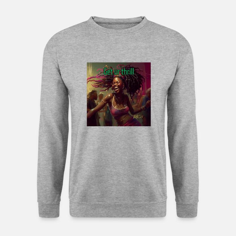 Holen Sie sich Ihren Nervenkitzel - Unisex Pullover - Weißgrau meliert