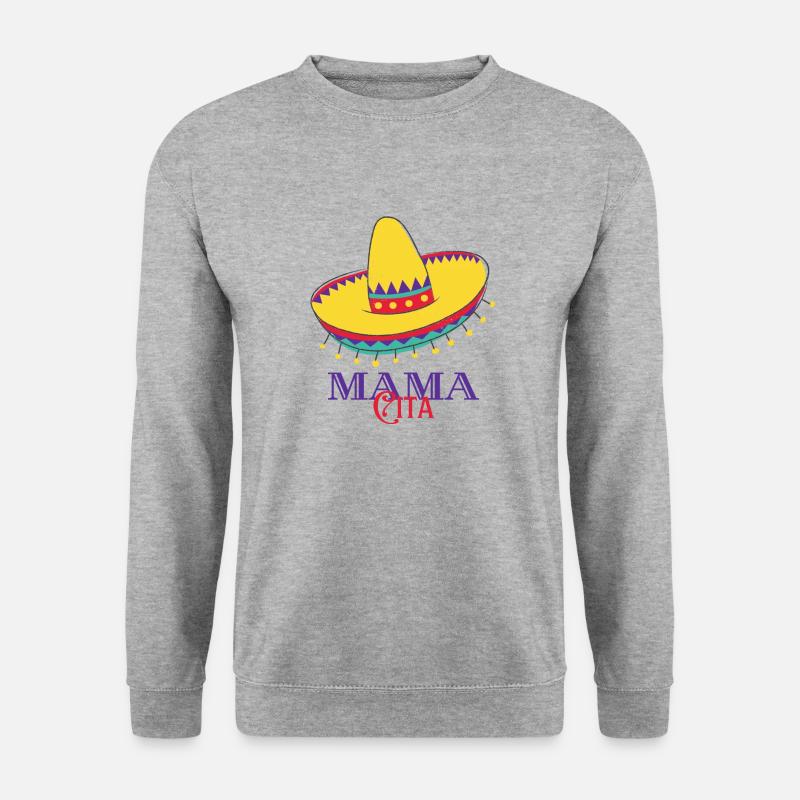 Mama zitiert - Unisex Pullover - Weißgrau meliert