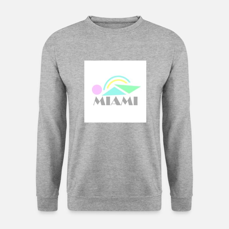 Miami - Unisex Pullover - Weißgrau meliert