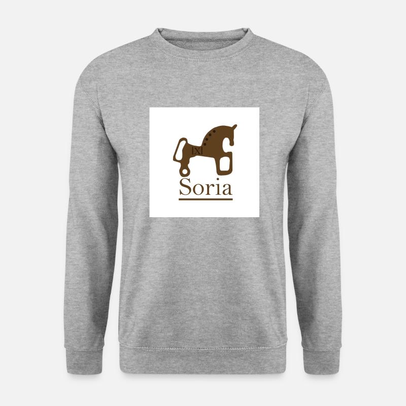 Soria - Unisex Pullover - Weißgrau meliert