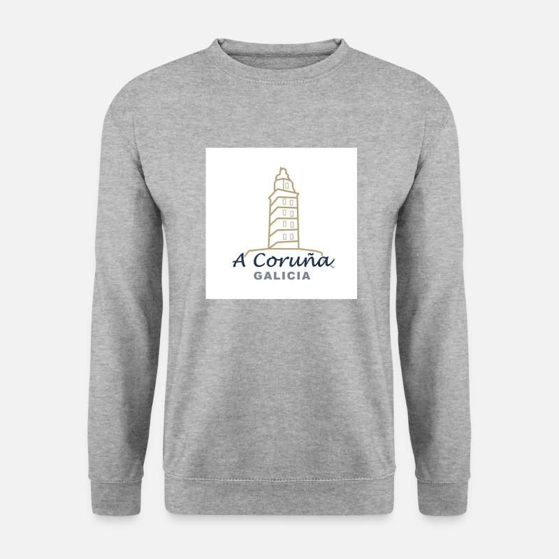 A Coruña - Unisex Pullover - Weißgrau meliert
