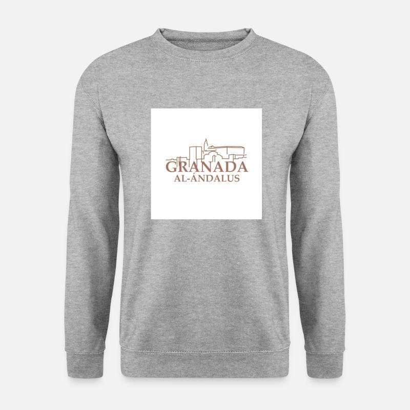 Granate - Unisex Pullover - Weißgrau meliert