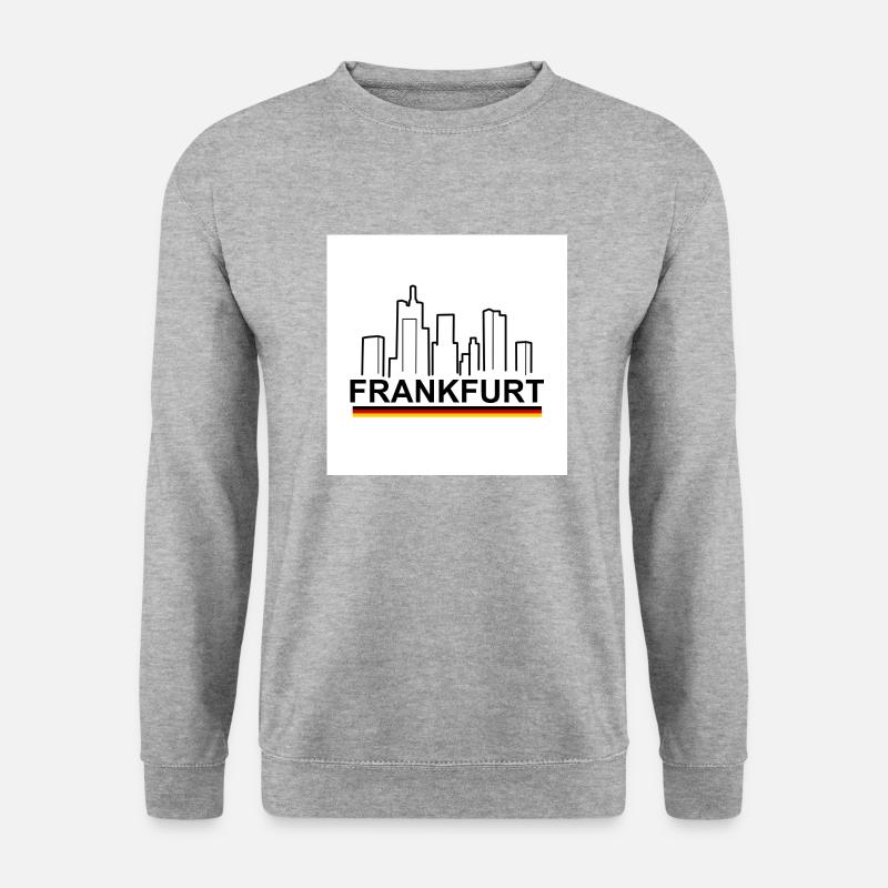 Frankfurt - Unisex Pullover - Weißgrau meliert