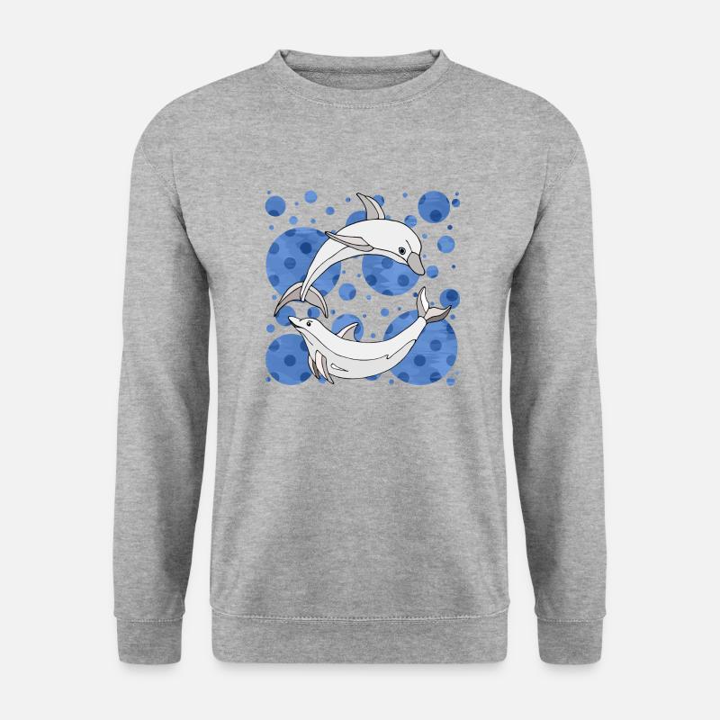 Delphine - Unisex Pullover - Weißgrau meliert