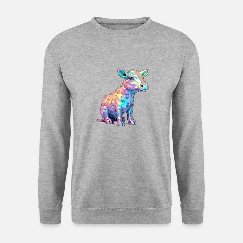 Riko the multicolored calf - Unisex Sweatshirt - salt & pepper