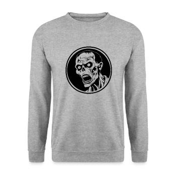 Zombie Undead Halloween Horreur - Sweat-shirt Unisexe - gris chiné - Devant - Alina (178cm) & Michal (187cm)