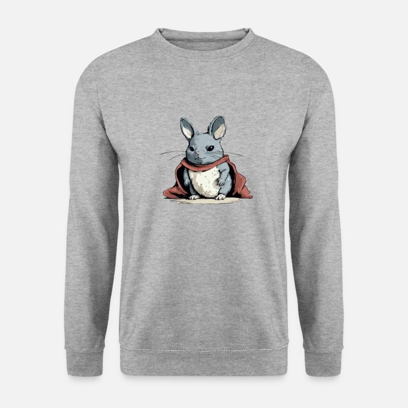 Kiki, das Chinchilla - Unisex Pullover - Weißgrau meliert
