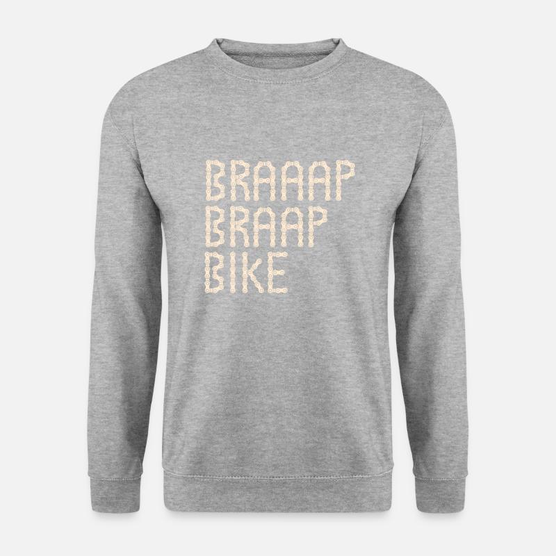 Fahrrad - Unisex Pullover - Weißgrau meliert