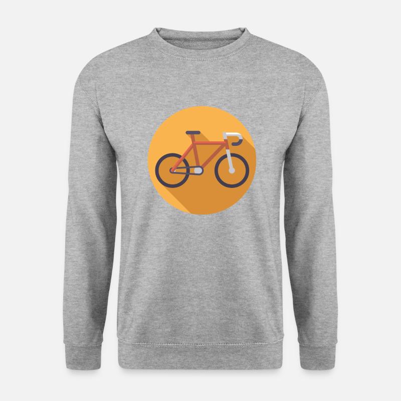 Fahrrad - Unisex Pullover - Weißgrau meliert