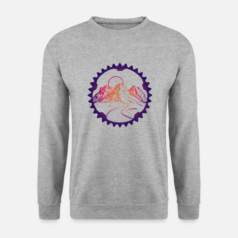 Fahrrad - Unisex Pullover - Weißgrau meliert