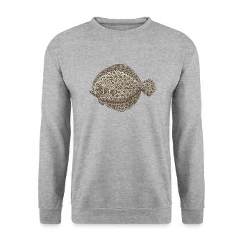 Meerestiere - Unisex Pullover - Weißgrau meliert - Vorne - Alina (178cm) & Michal (187cm)