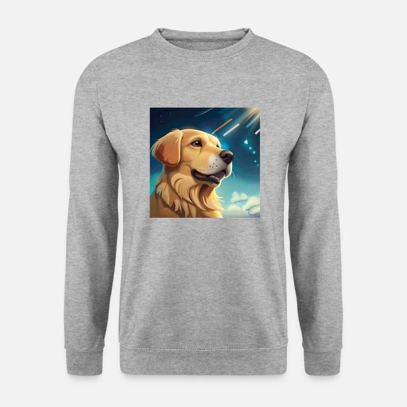 Golden Retriever - Unisex Pullover - Weißgrau meliert