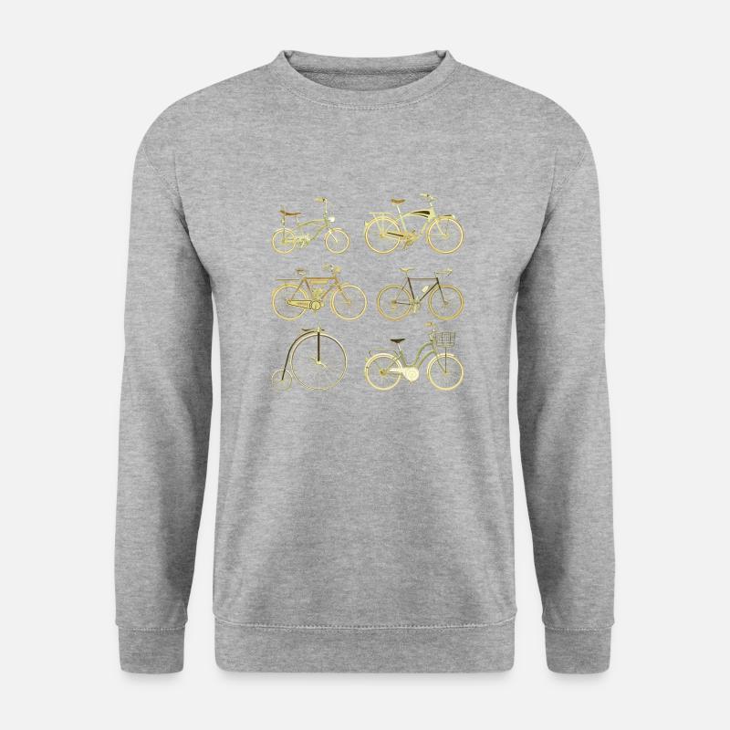 Fahrrad - Unisex Pullover - Weißgrau meliert