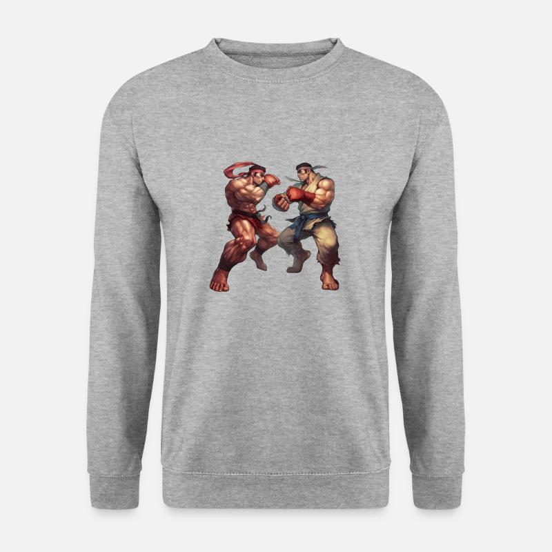 Conceptions dynamiques de style Streetfighter pour le combat - Sweat-shirt Unisexe - gris chiné