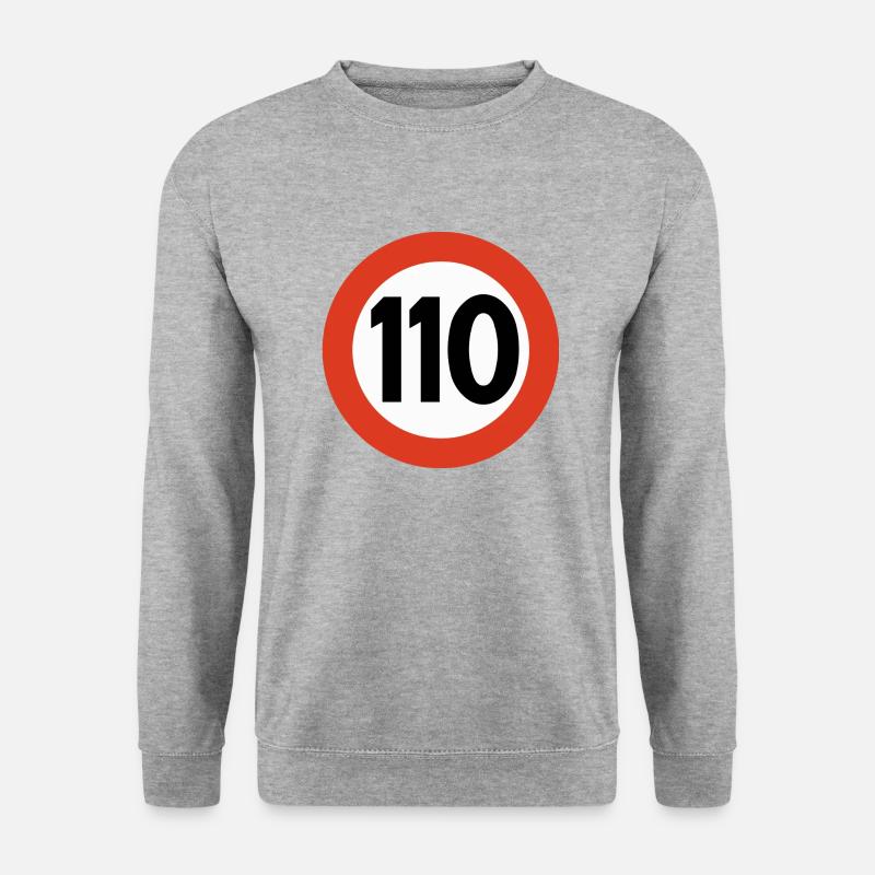 110 - Unisex Pullover - Weißgrau meliert