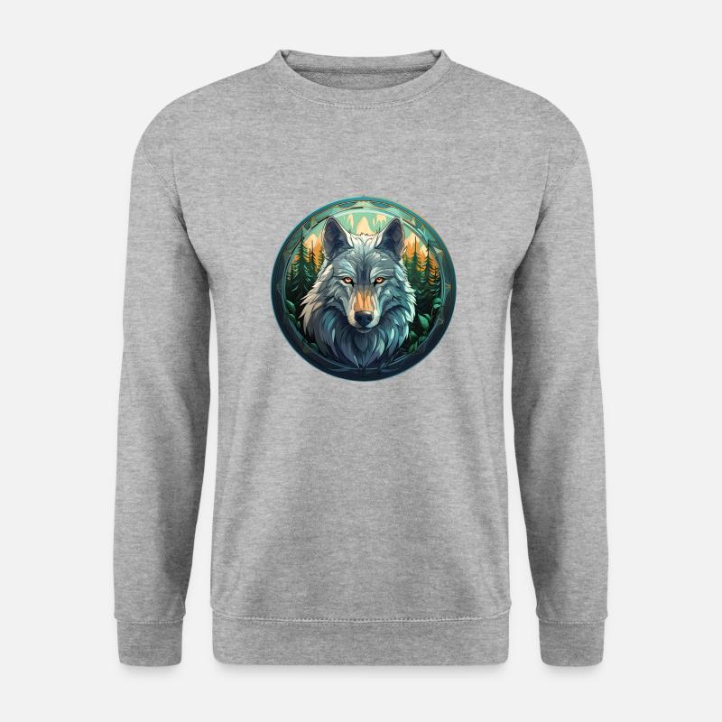 Wolf Emblem - Unisex Sweatshirt - salt & pepper