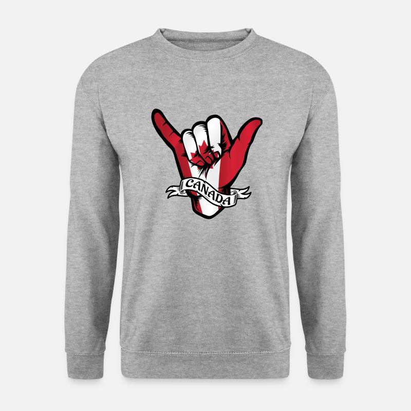 Canada Shaka - Unisex Pullover - Weißgrau meliert