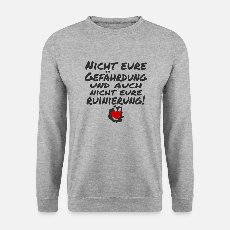 nicht eure gefährdung - Unisex Pullover - Weißgrau meliert