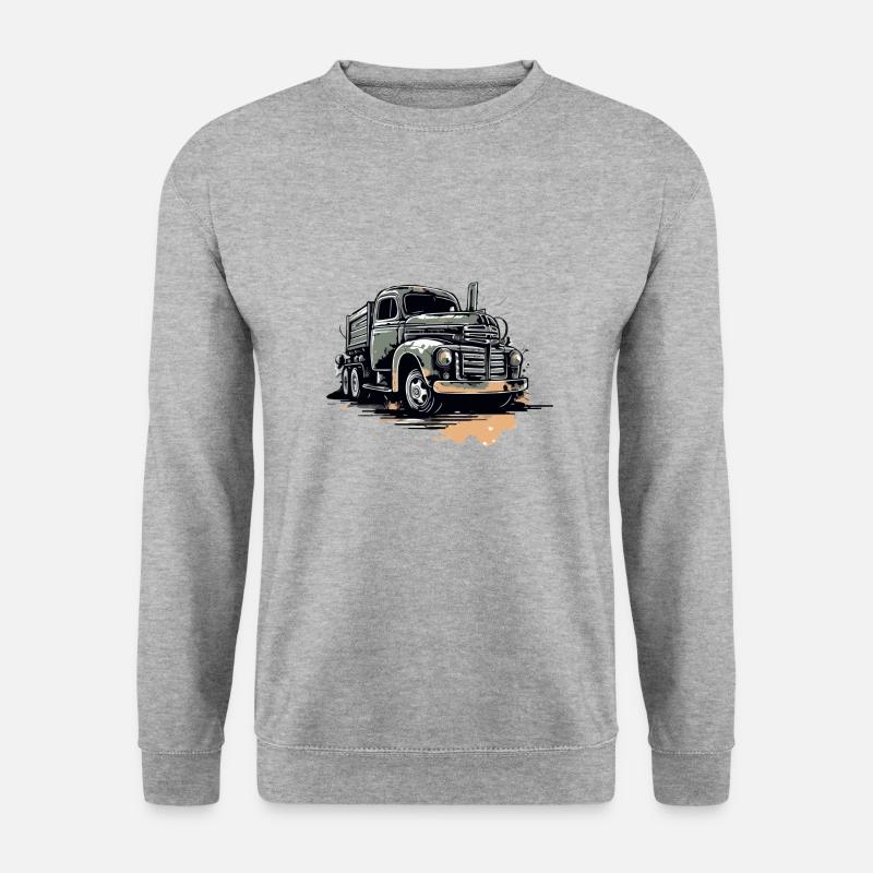 Roadrider LKW - Unisex Pullover - Weißgrau meliert