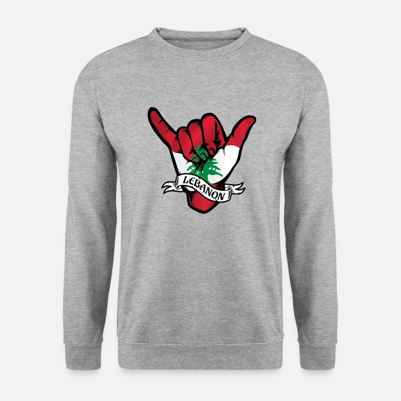 Lebanon Shaka - Unisex Pullover - Weißgrau meliert