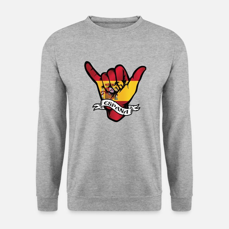 Espana Shaka - Unisex Pullover - Weißgrau meliert