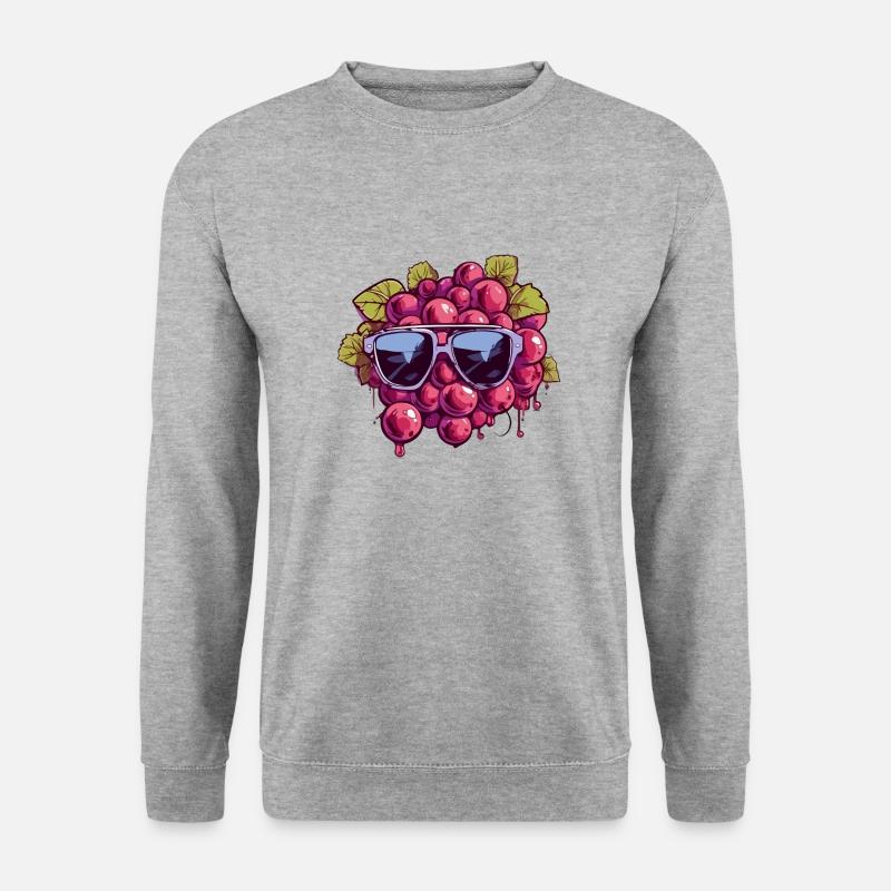 Traube Maria Trauben - Unisex Pullover - Weißgrau meliert