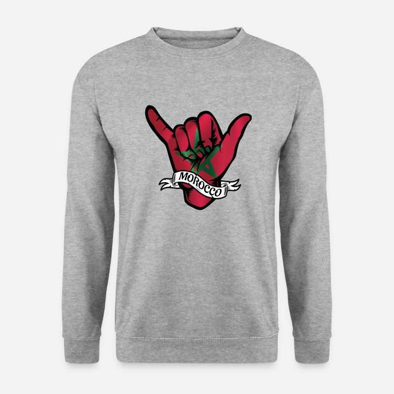 Morocco Shaka - Unisex Pullover - Weißgrau meliert