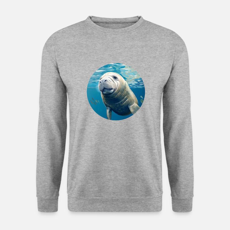 Seekuh - Unisex Pullover - Weißgrau meliert