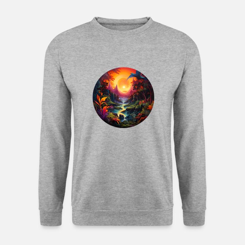 Paradies - Unisex Pullover - Weißgrau meliert