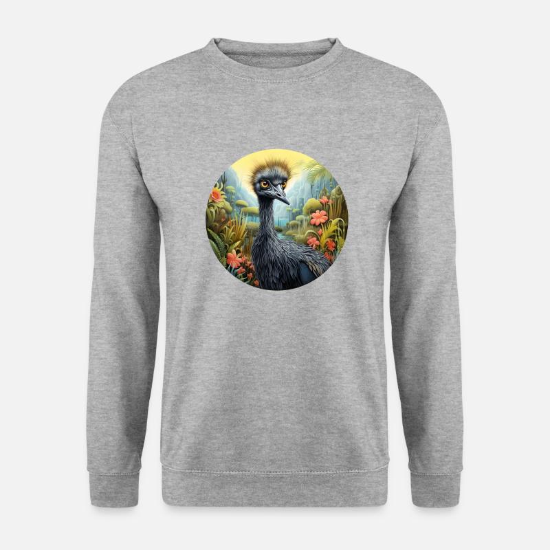 Emu - Unisex Pullover - Weißgrau meliert