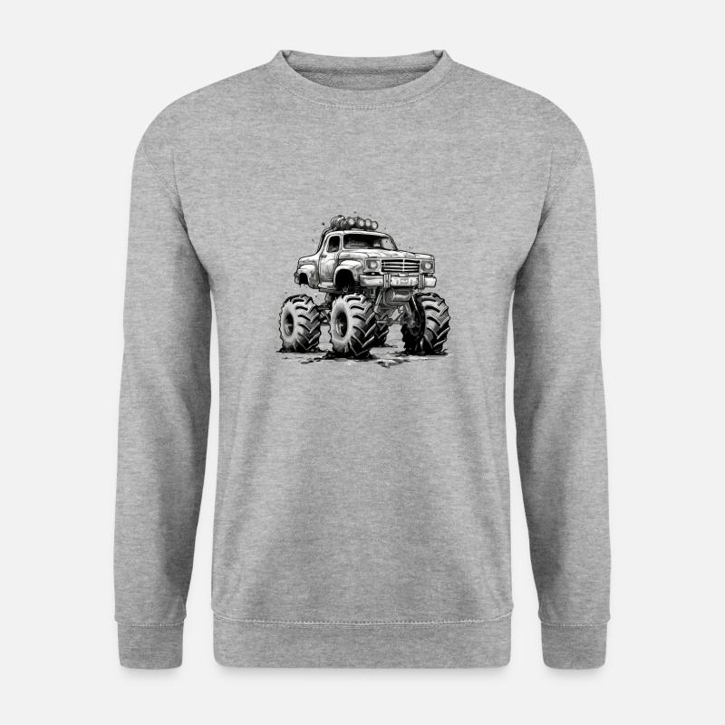Monstertruck SwiftHauler - Unisex Pullover - Weißgrau meliert