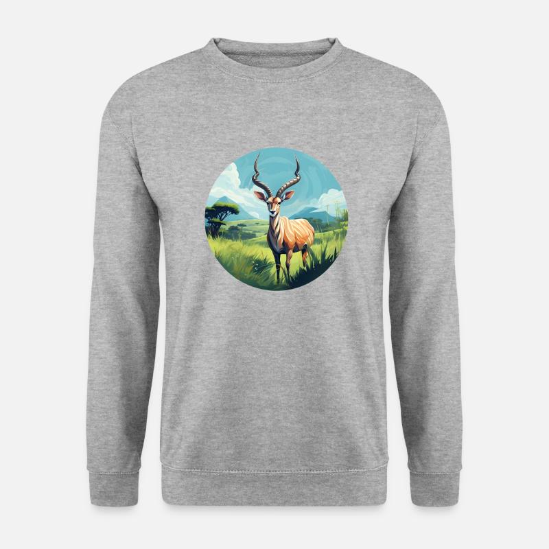 Kudu - Unisex Pullover - Weißgrau meliert