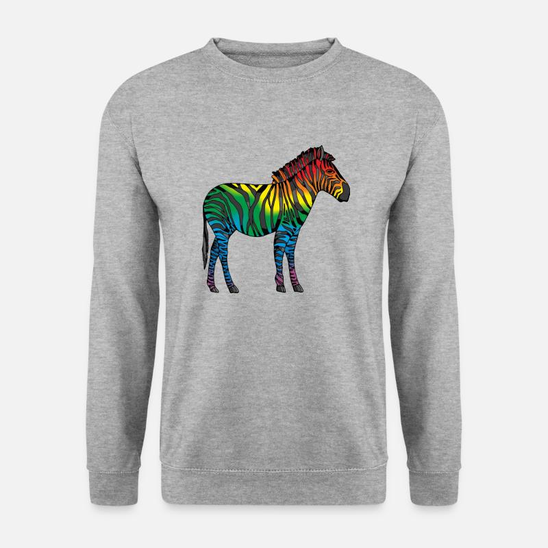 Zebra - Unisex Pullover - Weißgrau meliert