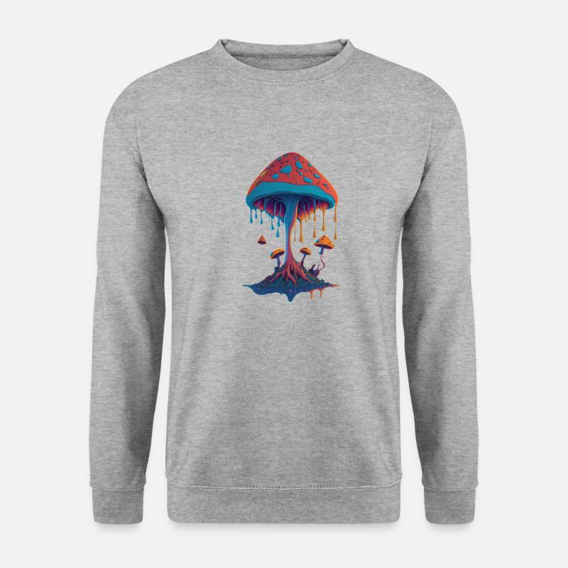 Pilz - Unisex Pullover - Weißgrau meliert