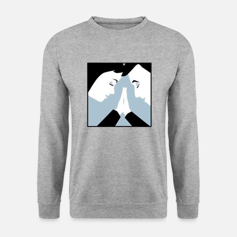 Verbindung - Unisex Pullover - Weißgrau meliert