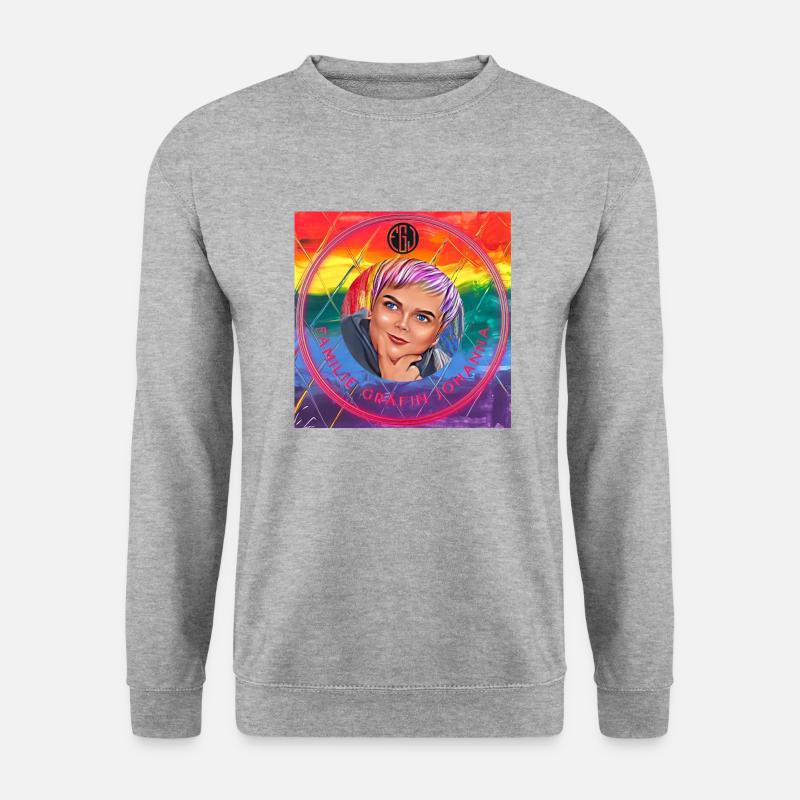 Johanna - Unisex Pullover - Weißgrau meliert