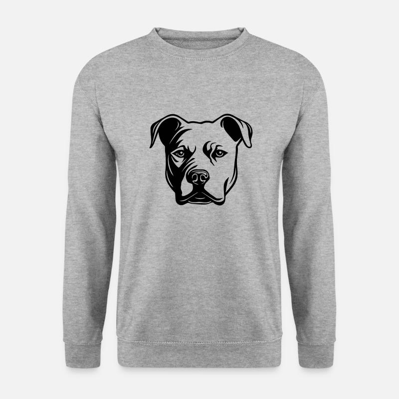 Pitbull - Unisex Pullover - Weißgrau meliert