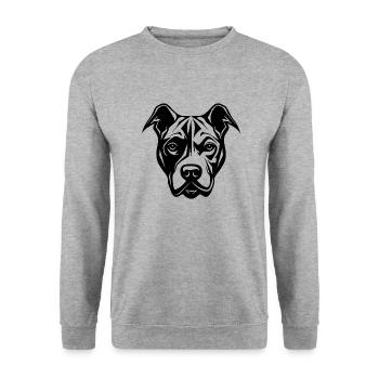 Pitbull - Sweat-shirt Unisexe - gris chiné - Devant - Alina (178cm) & Michal (187cm)