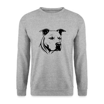 Pitbull - Sweat-shirt Unisexe - gris chiné - Devant - Alina (178cm) & Michal (187cm)