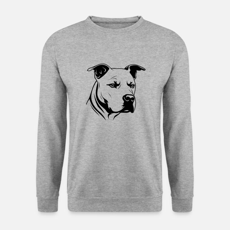 Pitbull - Unisex Pullover - Weißgrau meliert