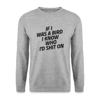 IF I WAS A BIRD - Unisex Sweatshirt - salt & pepper - Front - Alina (178cm) & Michal (187cm)