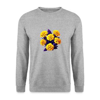 Blume Hobbygärtner Gärtner Geschenk Blumen Garten - Unisex Pullover - Weißgrau meliert - Vorne - Alina (178cm) & Michal (187cm)