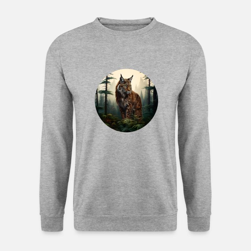 Luchs - Unisex Pullover - Weißgrau meliert
